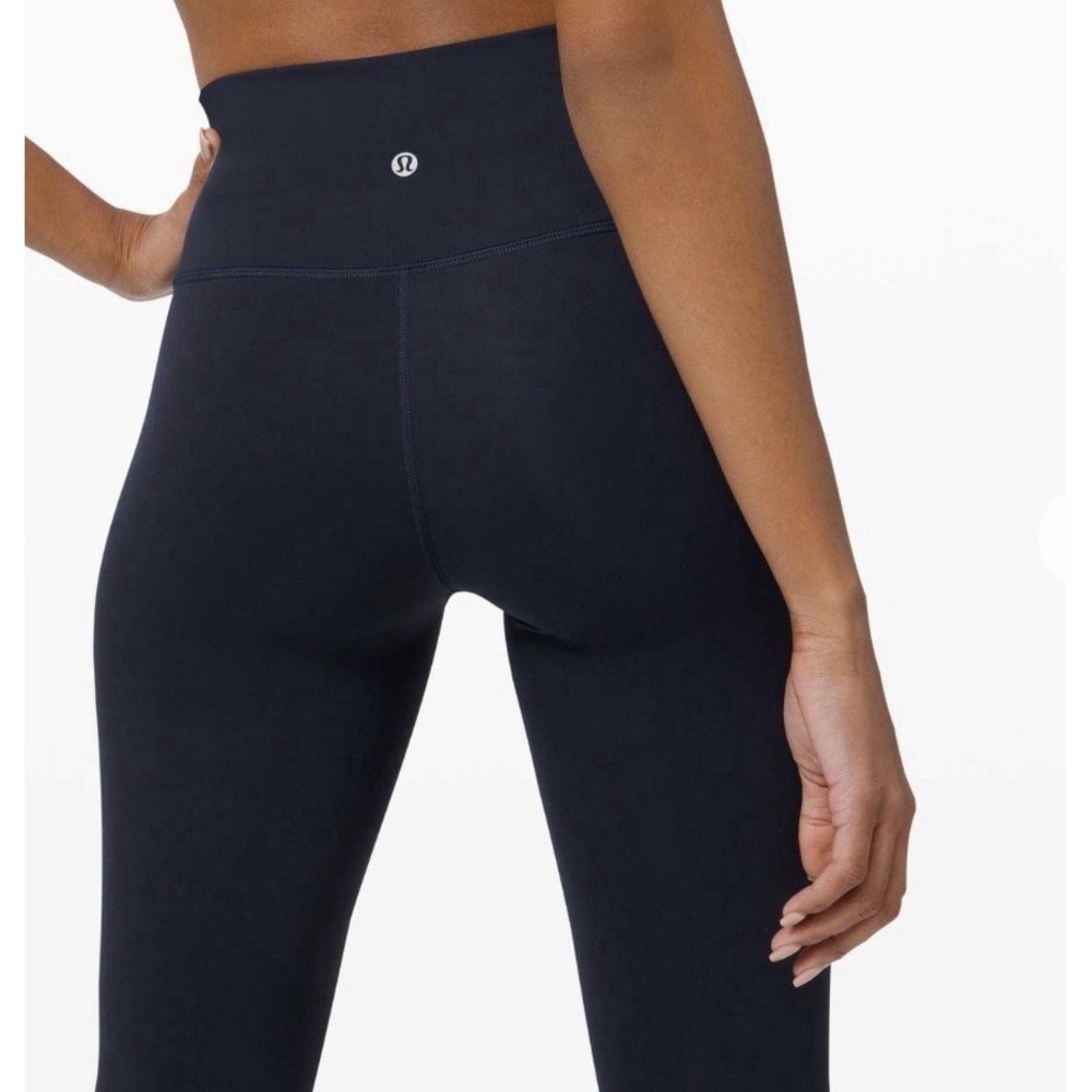 Lululemon Wunder Train High Rise Tight 25" Leggings True Navy Size 4 Excellent